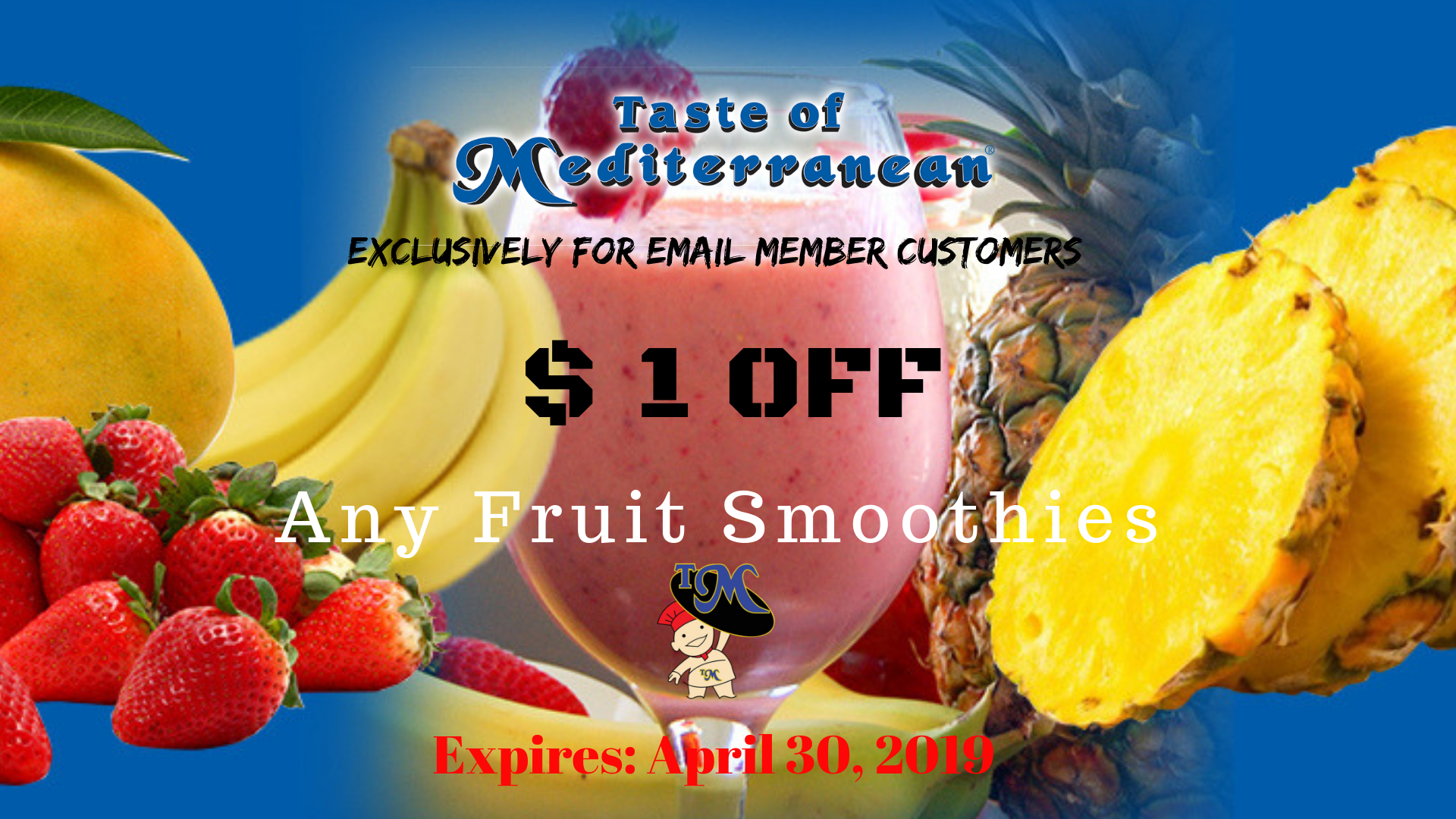 APRIL - $1 OFF SMOTHIES